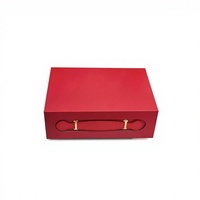 Caja de Regalo Plegable de una Pieza YZ, Caja de Embalaje de Cartón Duro para Ropa con Asa para Prendas y Regalos Corporativos