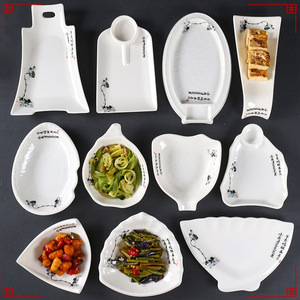 จานเมลามีนสีขาวลายดอกไม้ รูปทรงแปลกตา ปลอดสาร BPA สำหรับงานปาร์ตี้ - Product Image 2