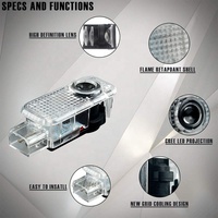 A4 B5 B6 B7 B8 B9 Q3 Q5 Q7 Q8 A6 C5 C6 C7 A1 A3 8v V8 8p Tt A5 A7 A8 için Araba Led Karşılama Lambası Kapı Logosu