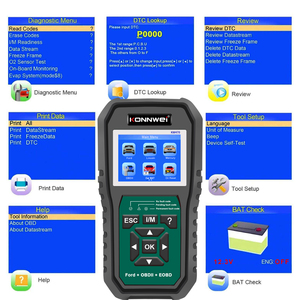 Konnwei kw470 ô tô OBD2 Scanner đầy đủ hệ thống xe DPF epb keyfob chẩn đoán quét công cụ cho <span class=keywords><strong>Ford</strong></span> 3-năm bảo hành - Product Image 4