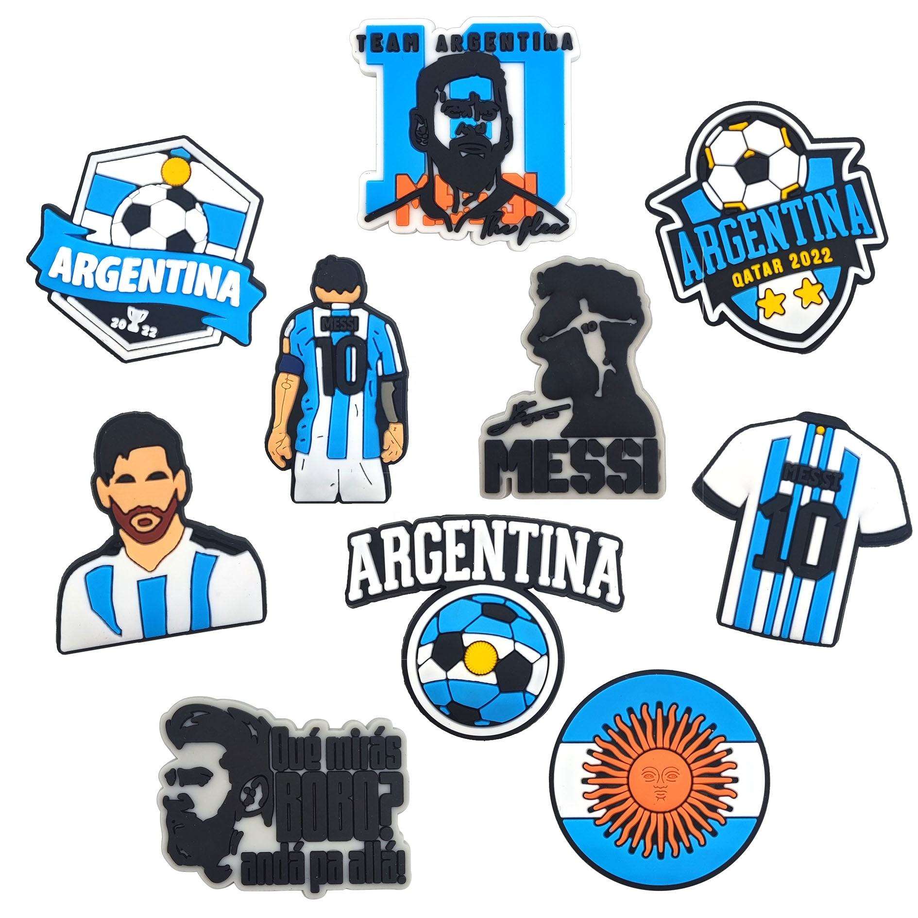 Messi Jibbitz Croc Charms Custom Soccer Shoe Decorations