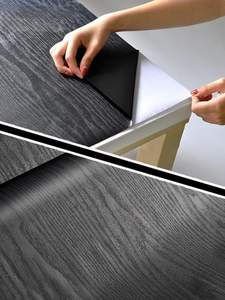 Papel tapiz de grano de madera negra, película de decoración protectora, <span class=keywords><strong>vinilo</strong></span> extraíble autoadhesivo decorativo <span class=keywords><strong>para</strong></span> encimeras - Product Image 2