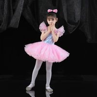 Mode Enfantine 2026 Robe de Princesse Rêveuse pour Filles, Robe en Tulle à Paillettes, Costume de Spectacle, Jupe en Tulle Volumineuse, Tenue de Danse/Fête