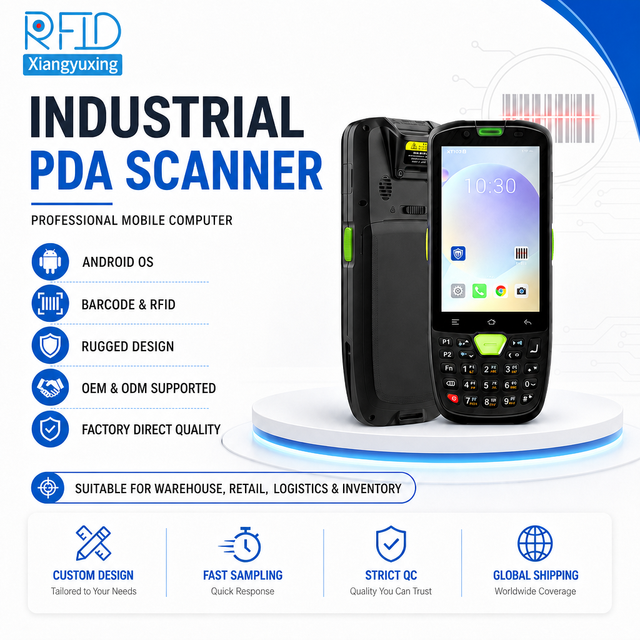Android 12 PDA Barcode Scanner for Warehouse Inventory Management IP65 4 Inch Touch Screen Rugged 1D 2D WIFI Blue Tooth