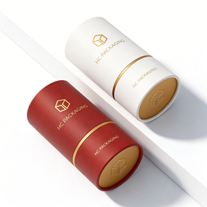 Premium <b>Round</b> Paper Tube <b>Box</b> Custom Rigid Cylinder Packaging for Candle Jar Perfume Bottle Custom Logo Factory - Product Image 4
