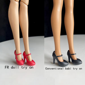 Nouveauté 2024, vente en gros de jouets, poupée à 6 points, Blythe <span class=keywords><strong>Momoko</strong></span> Jenny, réplique de supermodèle, collection, rouge, blanc, noir, talons hauts de 2 cm, chaussures - Product Image 4