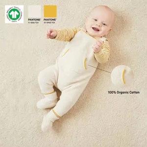 Ropa unisex personalizada de fábrica para niños, mameluco de algodón orgánico para bebés recién nacidos, mono sin mangas para bebés - Product Image 3