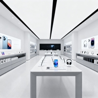 Comptoir d'exposition en bois pour magasin de téléphonie mobile, vitrines, présentoirs pour smartphones, idées de design