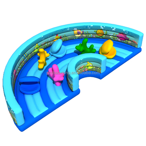 El Parque de Obstáculos Inflable Más Grande de 18x11m, Parque Temático Inflable con Temática Oceánica para Niños, Juegos de Desafío, Túnel de Obstáculos de Juegos Suaves - Product Image 4