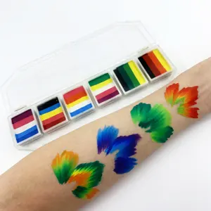 <span class=keywords><strong>Pintura</strong></span> de cuerpo de la bandera del Ejército de los Estados Unidos, maquillaje profesional de Halloween, paleta de <span class=keywords><strong>pintura</strong></span> facial de gato, Kit de <span class=keywords><strong>pintura</strong></span> - Product Image 5