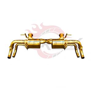 ระบบท่อไอเสียแบบ Catback วาล์วคู่ Vortex Gold SS304 สำหรับ Audi R8 V10 5.2L ปี 2018-2023 ชุดแต่งเพิ่มสมรรถนะ ท่อไอเสียพร้อมปลายท่อ - Product Image 1