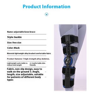 Attelle de genou articulée réglable avec support de fixation, fournitures de rééducation externe de la jambe pour les blessures du ligament du ménisque - Product Image 2