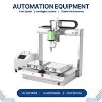 Distributeur de colle de bureau à double poste de travail, machine de distribution de colle haute précision et à performance stable