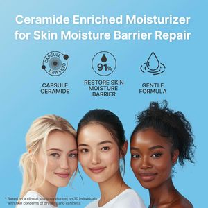 Private Label Ceramid-Ekzem-Creme Pflanzliches Ceramid 100-Stunden-Hydratation Hautbarriere-Reparatur Für Alle Altersgruppen Vegan Für Trockene Empfindliche Haut - Product Image 6