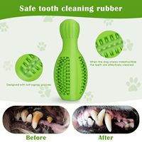 Jouet à mâcher interactif pour chien en caoutchouc durable et écologique, avec fonction de nettoyage des dents, pour l'entraînement à la mastication des animaux de compagnie