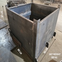 Chariot benne basculante en acier galvanisé sur mesure pour la gestion des déchets en usine et atelier, fabrication OEM en petites séries