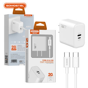 Chargeur de téléphone portable Power 2Type-c 20w Chargeur de voyage rapide + câble PD Charge rapide pour <span class=keywords><strong>Samsung</strong></span> iPhone Chargeur rapide - Product Image 5