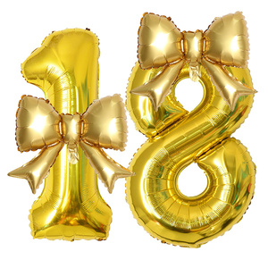 Venta al por Mayor de Sets de Globos de Aluminio con Número 18 para Cumpleaños, Decoración para Ceremonias de Mayoría de Edad - Product Image 5