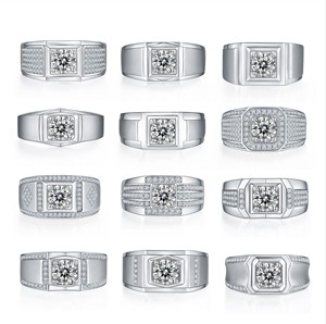 Genuino Moissanite Gra certificado Vvs D Moissanite 925 plata esterlina boda hombres clásico Moissanite anillo - Product Image 5