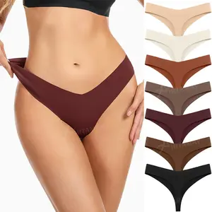 Sexy Ijs Zijde Naadloze T-Back Multi-Color Slipje Voor Vrouwen Delicate Taille Sport Uit Één Stuk String Slipje