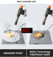 Revêtement ignifuge intumescent à base d'eau pour poutres et colonnes en acier, protection incendie intérieure, sac de 25 kg, application au pinceau