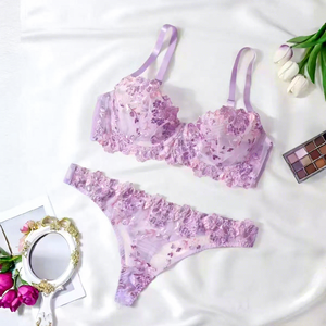 Conjunto de Lencería Erótica WX124, Corsé Sexy para Mujer, Conjunto de Sujetador, Lencería para <span class=keywords><strong>Chicas</strong></span> Traviesas, Lencería para Mujer con Bordado Floral - Product Image 3