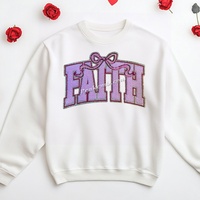 Faith patchs personnalisés broderie vêtements marque Logo fer sur patchs personnalisés