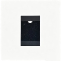 Carte de présentation de bijoux en PET noir floqué, personnalisée, de haute qualité, écologique et robuste, carte de présentation de bijoux en velours