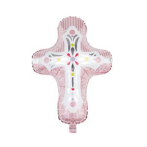 Angel Baby Baptism round Balloon Communion Aluminum Foil Balloon with Cross and Bird Shape Party <strong>Decorations</strong> - Product Image 5