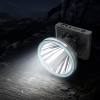 Lampe frontale laser LED XJ-316-95 G4 50 W 8000 mAh rechargeable avec capteur, portée 200-500 m pour camping, randonnée, pêche