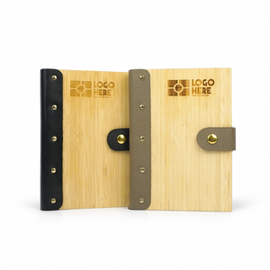 Cuaderno de Bambú con Logotipo Personalizado, Encuadernado en Cuero Genuino, Diario de Madera Natural, Regalo Corporativo, Fabricante OEM ODM - Product Image 2