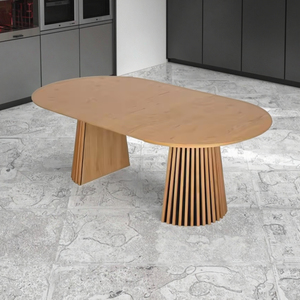 Hiện Đại Hình Bầu Dục Gỗ Bàn Ăn Dài Có Thể Thu Vào Trượt Mở Rộng Mở Rộng Mở Rộng Bàn Gỗ Cho 4 6 8 Người Đồ Nội Thất Nhà Bếp - Product Image 6