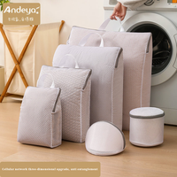 Sac à linge en maille nid d'abeille de haute qualité, style portable, sac en maille pour machine à laver, pour le lavage des vêtements