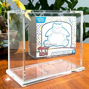 TCG nam châm mạnh mẽ Pokemon etb Acrylic trường hợp cho bảo vệ Pokemon thẻ Elite huấn luyện viên boxs Acryl hiển thị trường hợp với nắp từ - Product Image 4
