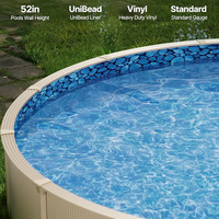 Runde Aufstellpool-Folie, Überlappungs-Poolfolien, Standard-Vinylfolie für Aufstellpools mit Stahlrahmen