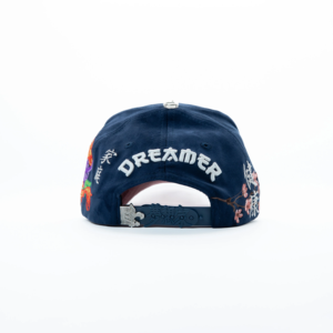 New Style Navy Suede Baseball Hat 3D Letter Embroidery Floral <strong>Koi</strong> Fish Gorras Satin <strong>Lining</strong> Streetwear Baseball Cap - Product Image 5