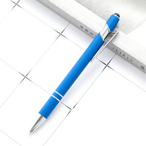 Venta caliente Colorido Prensa Acción Metal Oficina Uso Bolígrafo Con Logotipo Personalizado - Product Image 4