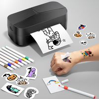 Imprimante sans fil portable Phomemo DIY TK32 pour tatouages temporaires, créez des tatouages temporaires personnalisés, kit d'autocollants de tatouage DIY