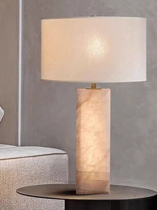New Chinese-style <b>Light</b> Luxury Marble All-copper LED Table Lamp Modern Minimalist Bedroom <b>Bedside</b> Creative Personalized Artistic - Product Image 3