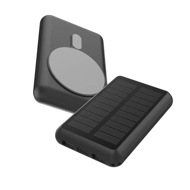 Hot Sale Large Capacity Mini Solar Power Bank 5W/15W Wireless Charging Dual USB Ports Portable 10000mAh Power Banks