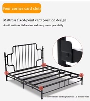 Lit pliant à cadre en fer pour enfants épaissi et audacieux de luxe simple et léger de style européen