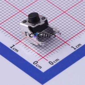 TS-1038-A4B3-D2 Tactile Switch Through hole,6x6mm Switch Single Pole Single Throw Round Button 2.5N Right Angle Insert - Product Image 1
