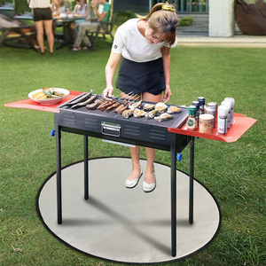Fire Pit Mat Round Heat Resistant Outdoor BBQ Grill Pad For <b>Camping</b> Patio <b>Firepit</b> Protection - Product Image 1