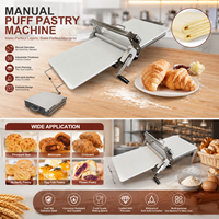 Laminoir à pâte électrique 220V de table |   Laminoir à pâte feuilletée à épaisseur réglable pour cuisine commerciale