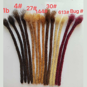 Extensions de <span class=keywords><strong>dreadlocks</strong></span> en cheveux humains 100% naturels, couleur noir naturel, pour tressage et crochet – Meilleures ventes - Product Image 6