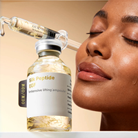 Essence raffermissante au collagène et peptides de soie coréenne, multi-peptides de soie en ampoule sérum liftant intensif pour le visage, anti-rides