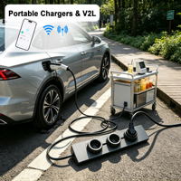 Caricatore EV Portatile Modalità 2 3.5kW 16A 240V EVSE Caricatore per Veicoli Elettrici con Scaricatore V2L Controllo APP Tipo 2 OEM ODM Spina Personalizzata