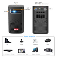 BYINTEK P20 Projecteur Rechargeable 4K 3D Android Smart Wi-Fi Pico Mini de Poche Portable LED DLP pour Home Cinéma Éducatif