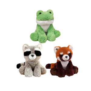 Peluche Super Morbidi per Bambini - Antistress 20cm con Design Ricamato - Mucca delle Highland, Alce, Zebra, Asino, Leone, Panda Rosso - Product Image 1