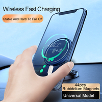 Support de téléphone magnétique pour voiture et bureau, charge rapide sans fil 15W, rotation à 360°, étanche, en alliage d'aluminium, refroidissement flexible